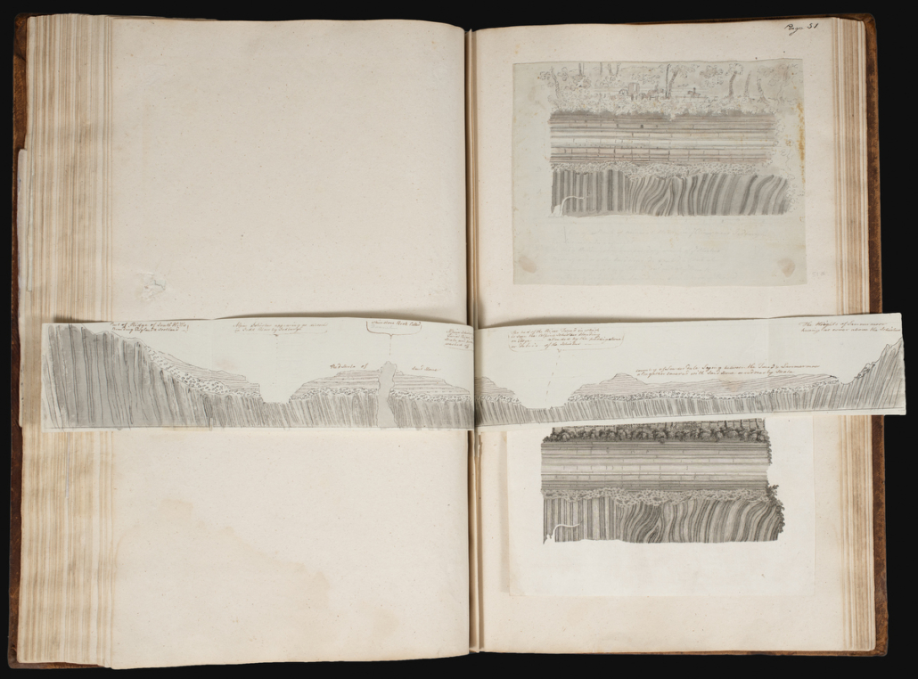 Photograph of the original 'Lost Drawings' currently held by the Hunterian in Glasgow